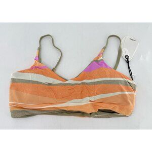 NWT PrAna Womens Willow Falls‎ Reversible Swim Top Waves Sz M Sustainable Boho